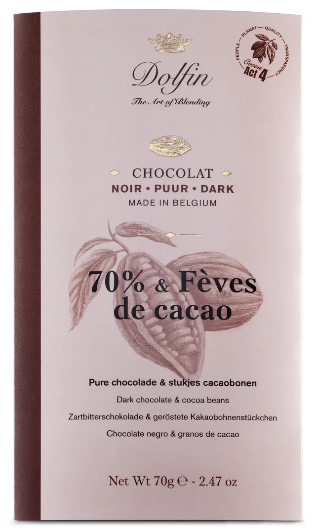 dolfin-collection-70-cacao-tablette-chocolat-noir-f-ves image 1