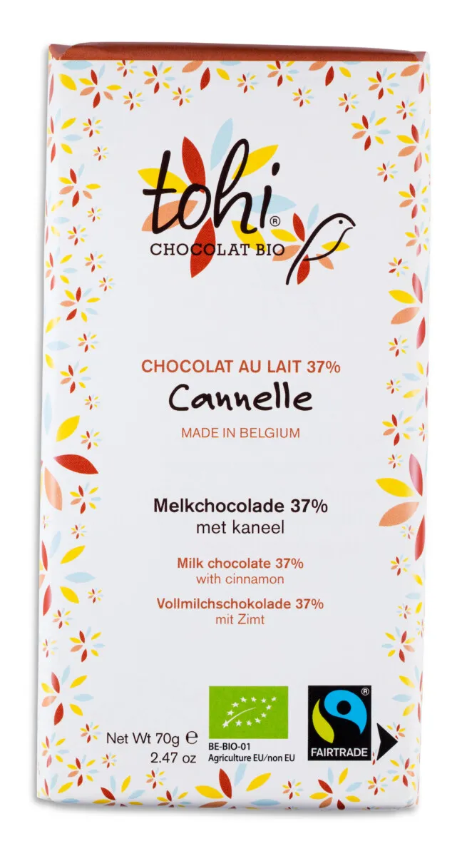 dolfin-collection-cannelle-tablette-chocolat-au-lait-bio-70g image 1