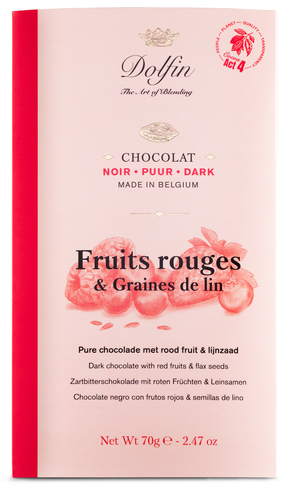 dolfin-fruits-rouges-graines-de-lin-tablette-chocolat-noir image 1