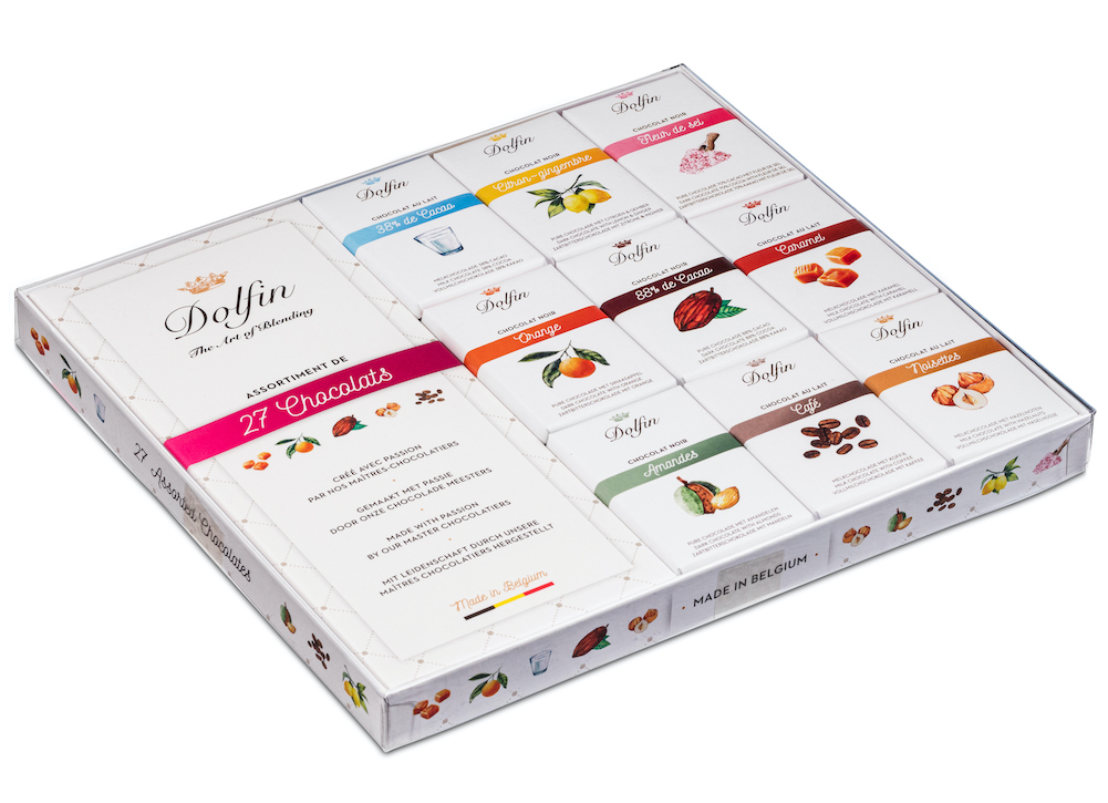 dolfin-coffrets-cadeaux-27-mini-tablettes-coffret-chocolat-9-saveurs image 2